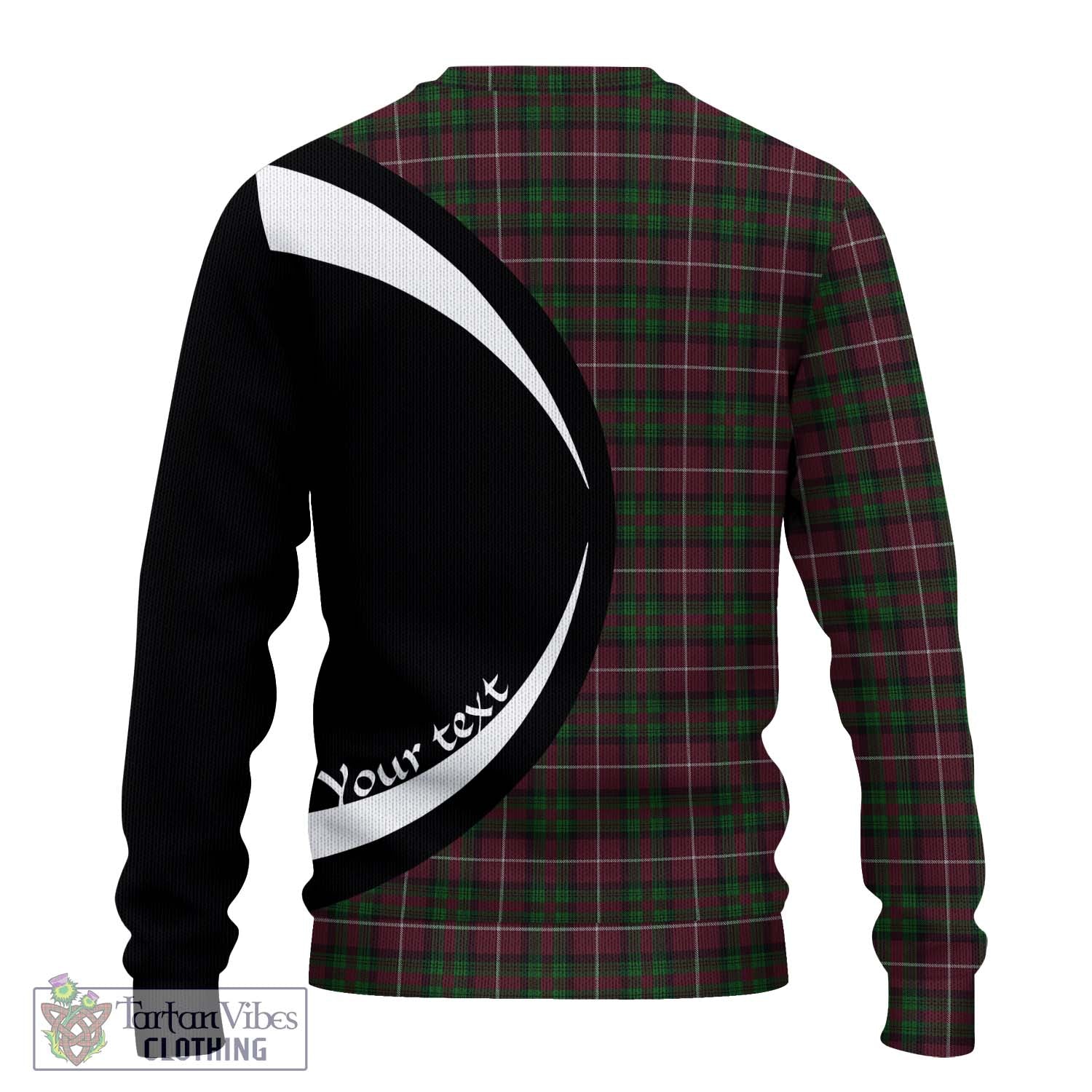 Stewart of Bute Hunting Tartan Knitted Sweater with Family Crest Circle Style - Tartan Vibes Clothing