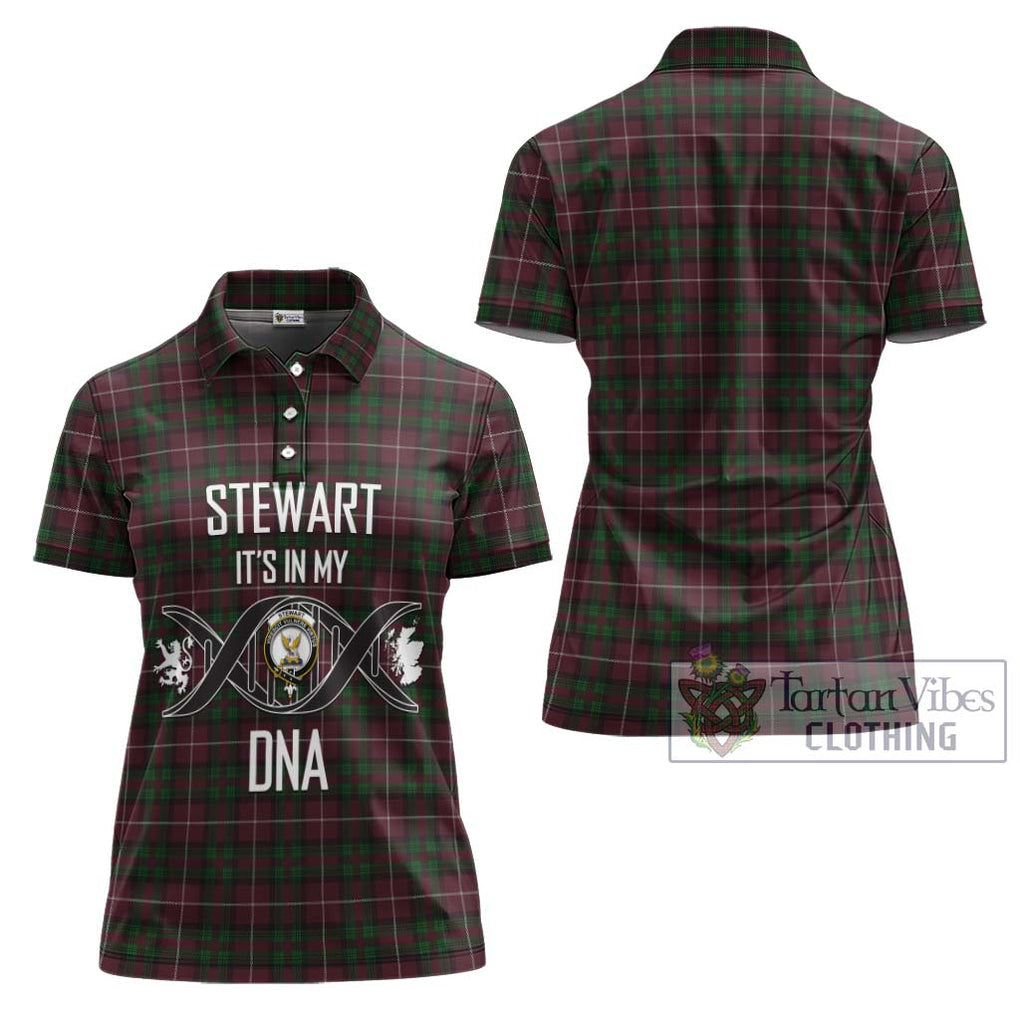 Stewart of Bute Hunting Tartan Women's Polo Shirt with Family Crest DNA In Me Style - Tartanvibesclothing Shop