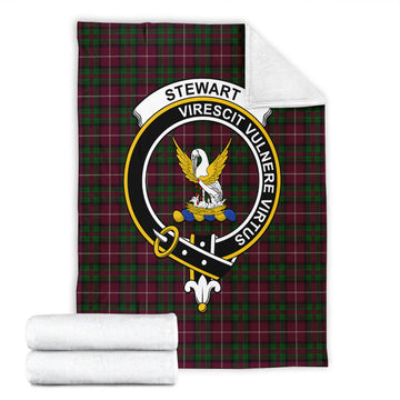 Stewart of Bute Hunting Tartan Blanket with Family Crest