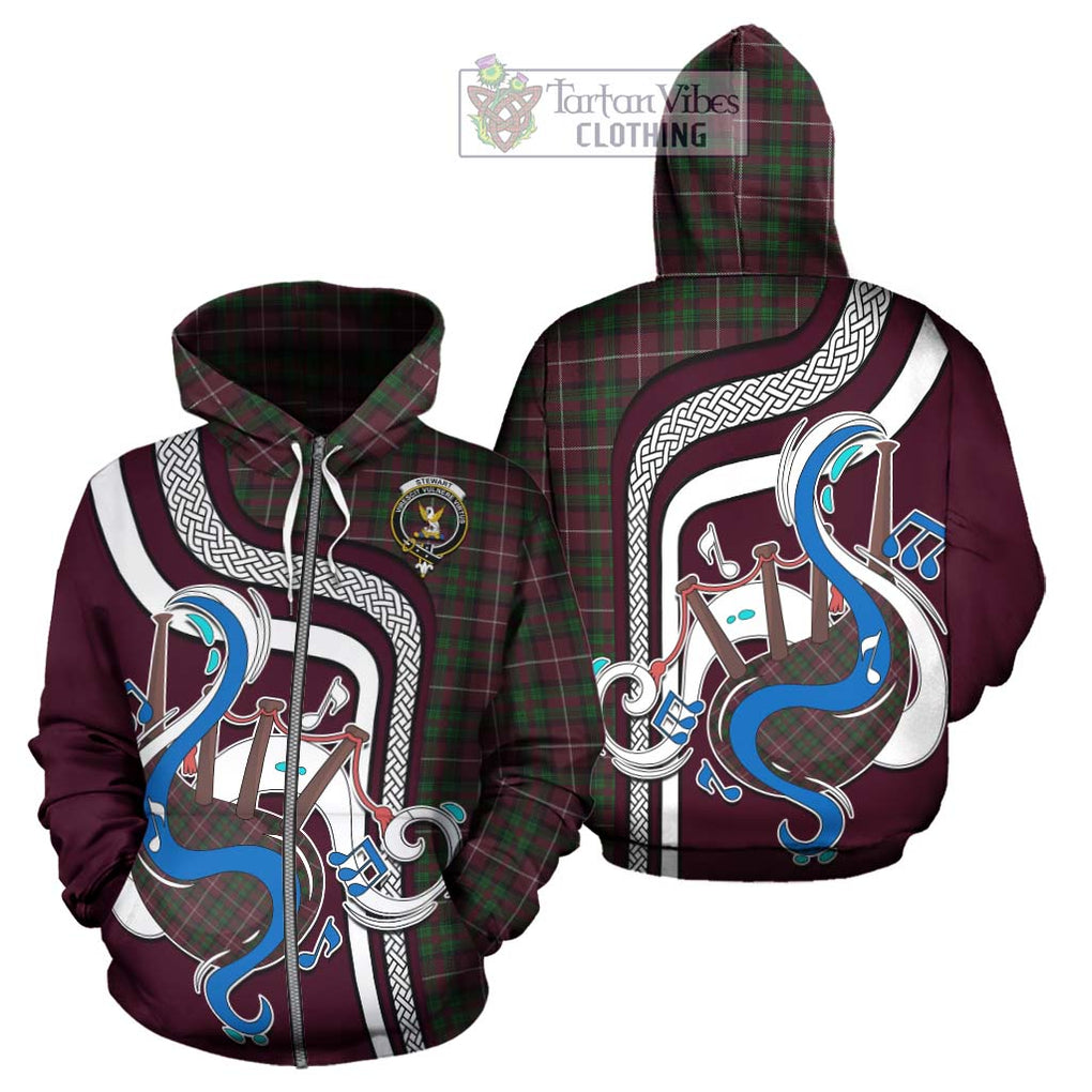 Stewart of Bute Hunting Tartan Hoodie with Epic Bagpipe Style - Tartanvibesclothing Shop