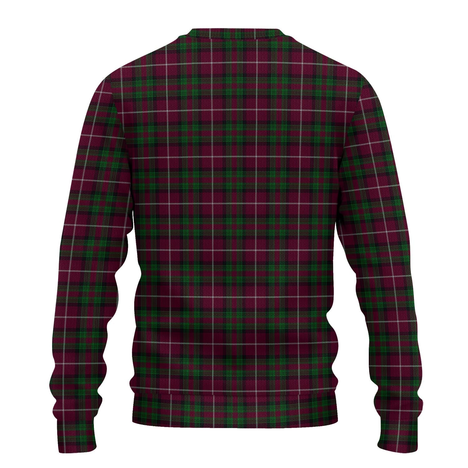 Stewart of Bute Hunting Tartan Knitted Sweater with Family Crest - Tartanvibesclothing