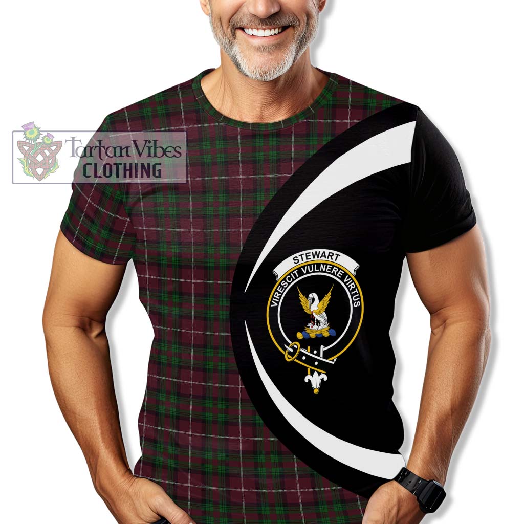 Tartan Vibes Clothing Stewart of Bute Hunting Tartan T-Shirt with Family Crest Circle Style