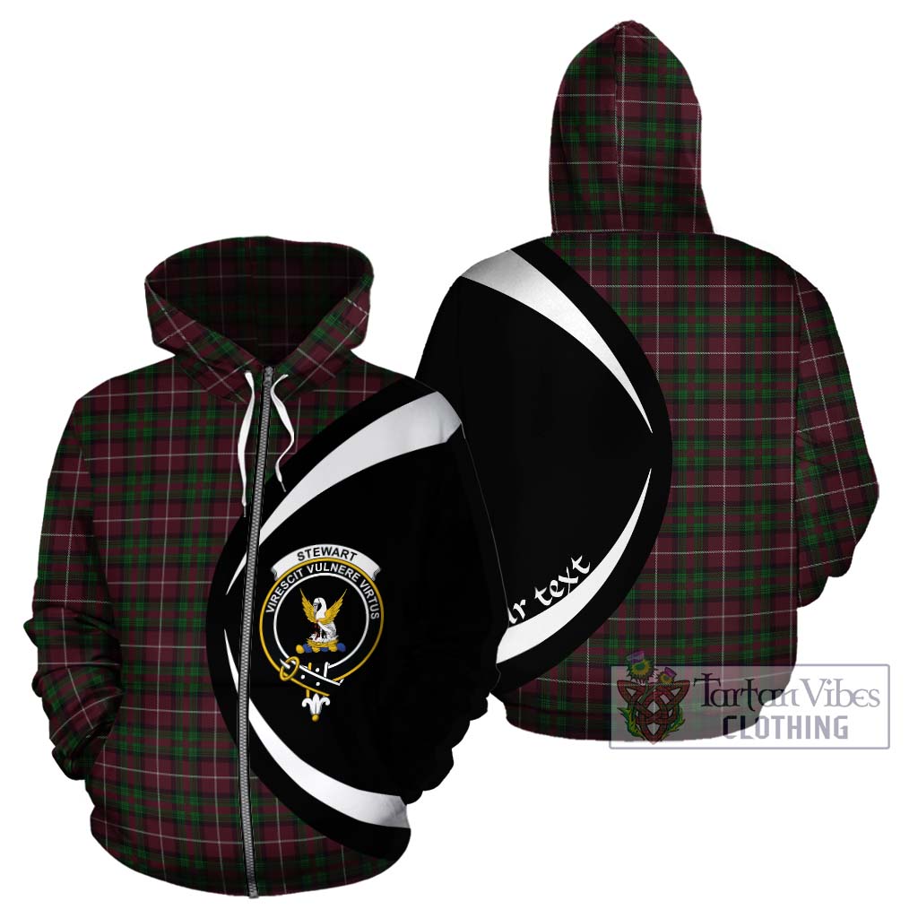 Stewart of Bute Hunting Tartan Hoodie with Family Crest Circle Style - Tartan Vibes Clothing