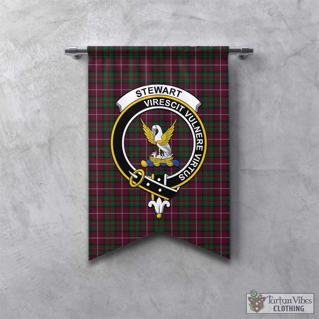 Tartan Vibes Clothing Stewart of Bute Hunting Tartan Gonfalon, Tartan Banner with Family Crest