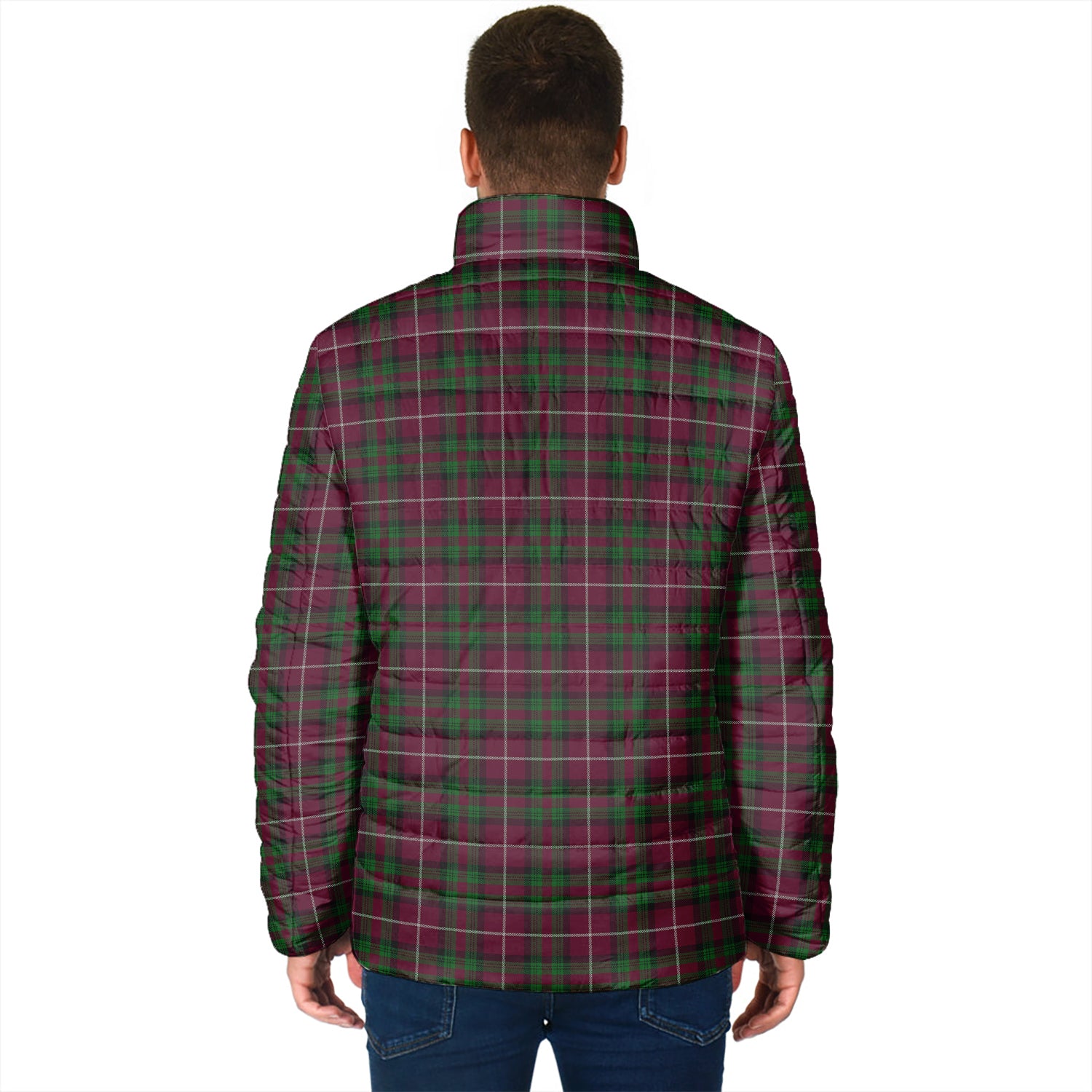 Stewart of Bute Hunting Tartan Padded Jacket with Family Crest - Tartan Vibes Clothing