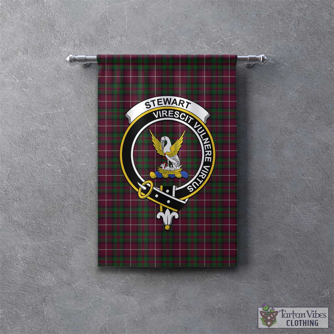 Tartan Vibes Clothing Stewart of Bute Hunting Tartan Gonfalon, Tartan Banner with Family Crest