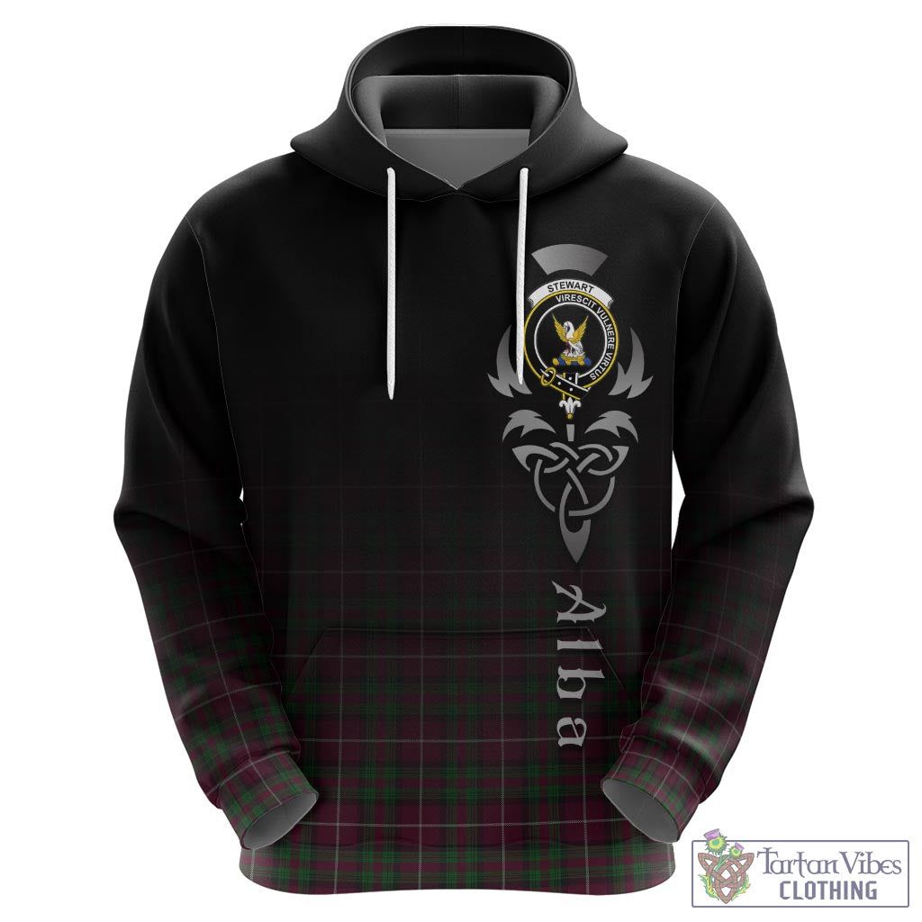 Tartan Vibes Clothing Stewart of Bute Hunting Tartan Hoodie Featuring Alba Gu Brath Family Crest Celtic Inspired