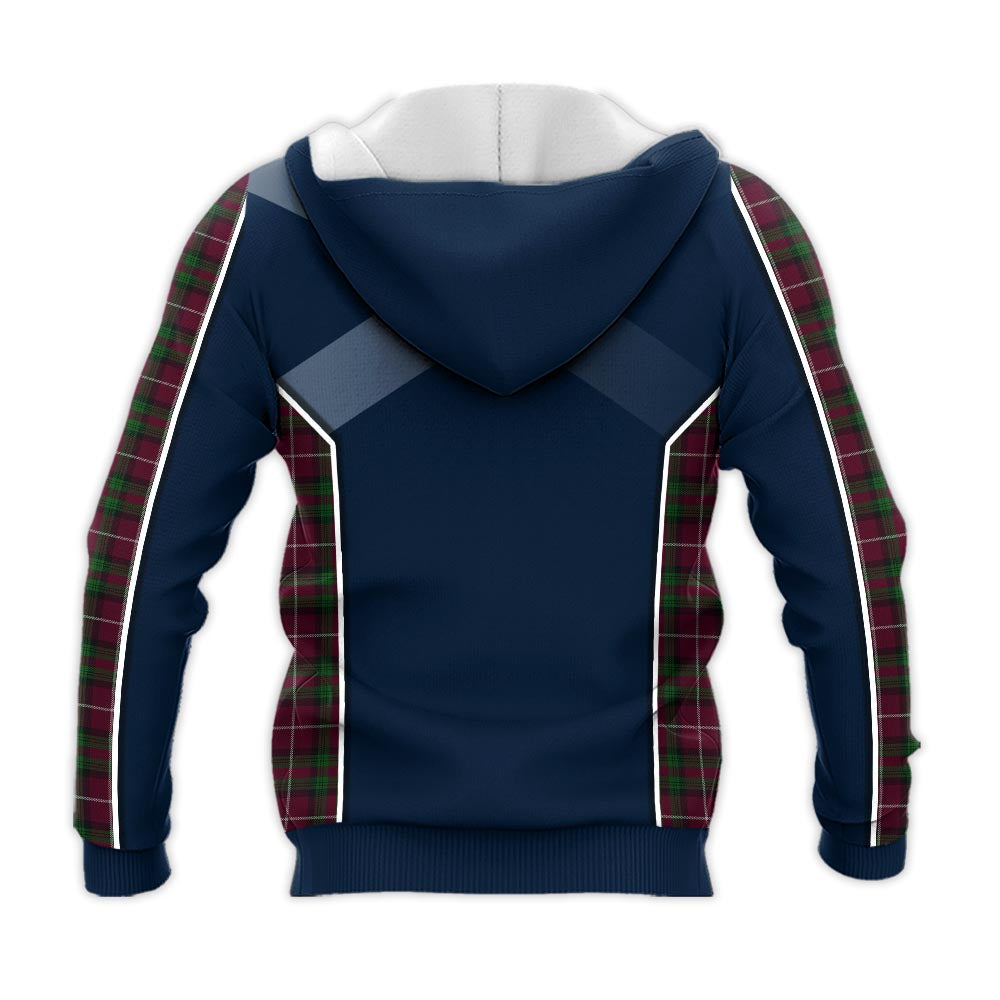 Tartan Vibes Clothing Stewart of Bute Hunting Tartan Knitted Hoodie with Family Crest and Scottish Thistle Vibes Sport Style