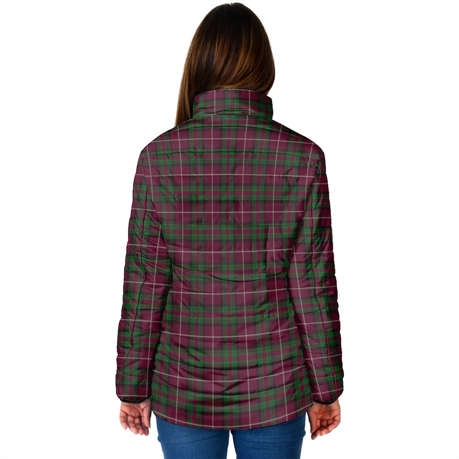 Stewart of Bute Hunting Tartan Padded Jacket with Family Crest - Tartan Vibes Clothing