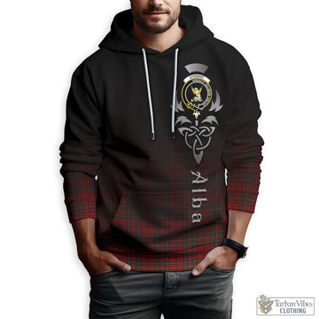 Stewart of Galloway Tartan Hoodie Featuring Alba Gu Brath Family Crest Celtic Inspired