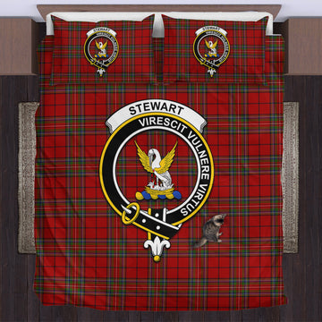 Stewart of Galloway Tartan Bedding Set with Family Crest