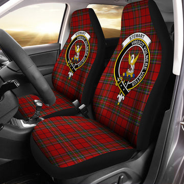 Stewart of Galloway Tartan Car Seat Cover with Family Crest