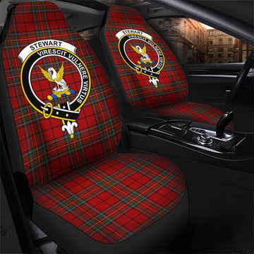 Stewart of Galloway Tartan Car Seat Cover with Family Crest