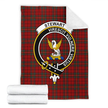 Stewart of Galloway Tartan Blanket with Family Crest