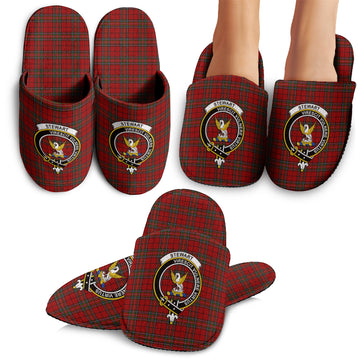 Stewart of Galloway Tartan Home Slippers with Family Crest