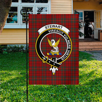 Stewart of Galloway Tartan Flag with Family Crest