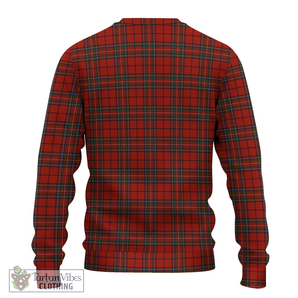 Stewart of Galloway Tartan Knitted Sweater with Family Crest DNA In Me Style - Tartanvibesclothing Shop