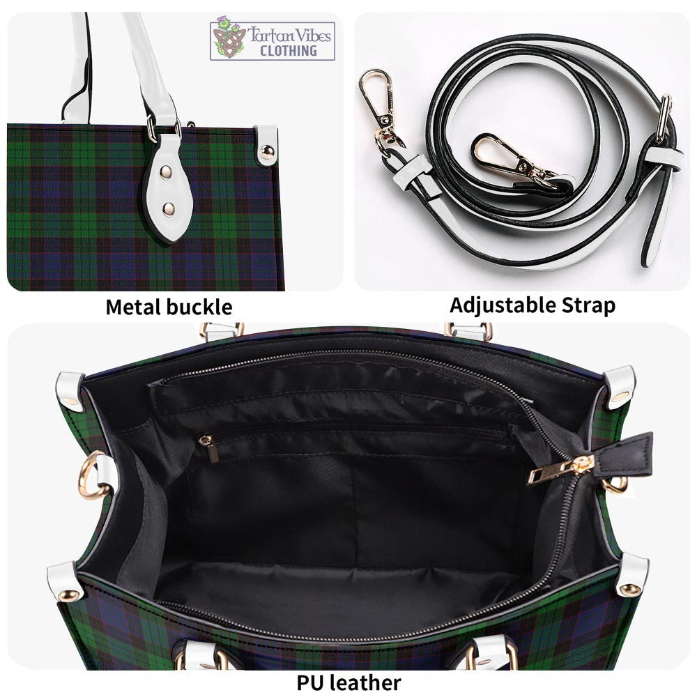 Tartan Vibes Clothing Stewart Old Tartan Luxury Leather Handbags