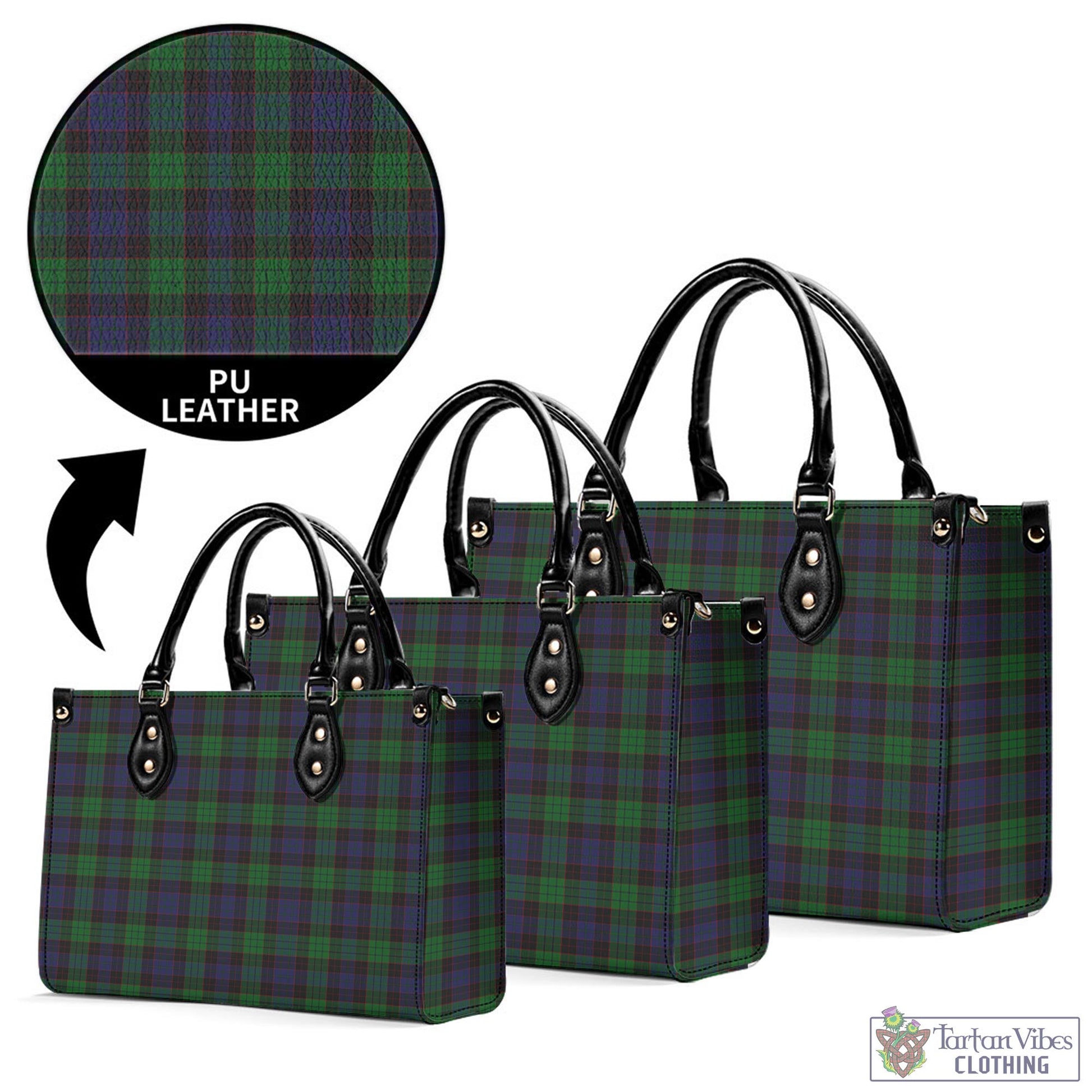 Tartan Vibes Clothing Stewart Old Tartan Luxury Leather Handbags