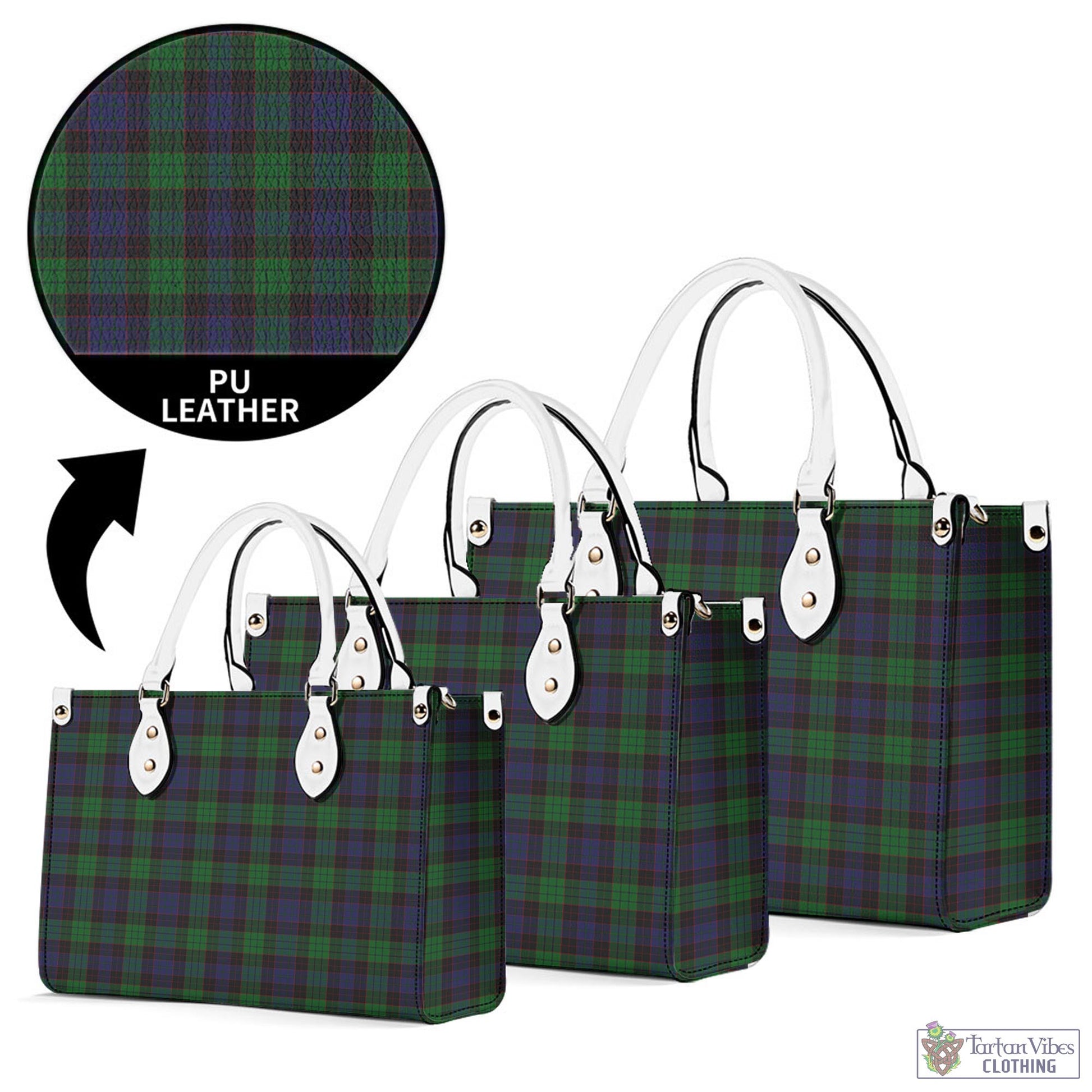 Tartan Vibes Clothing Stewart Old Tartan Luxury Leather Handbags