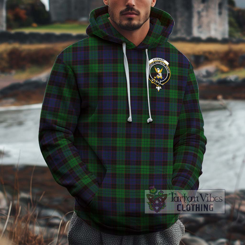 Stewart Old Tartan Cotton Hoodie with Family Crest Pullover Hoodie XS - Tartan Vibes Clothing