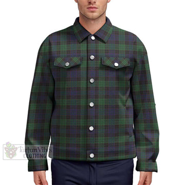 Stewart Old Tartan Unisex Lapel Cotton Jacket