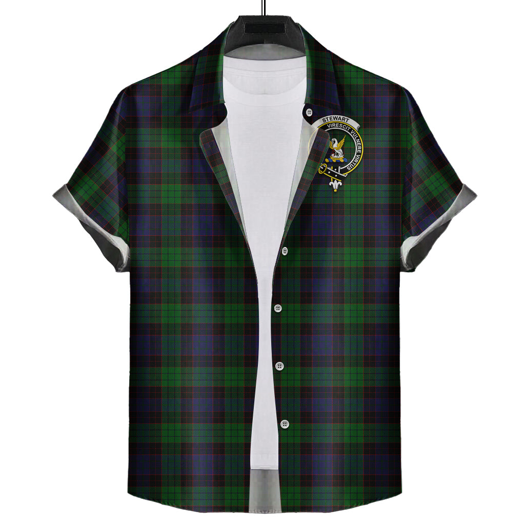 stewart-old-tartan-short-sleeve-button-down-shirt-with-family-crest