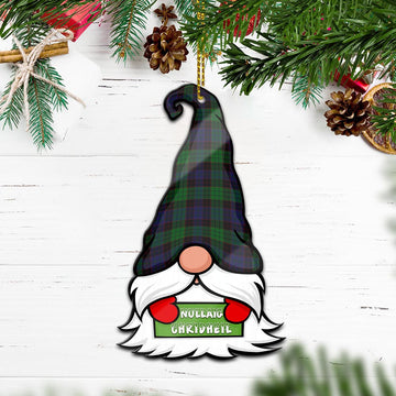 Stewart Old Gnome Christmas Ornament with His Tartan Christmas Hat