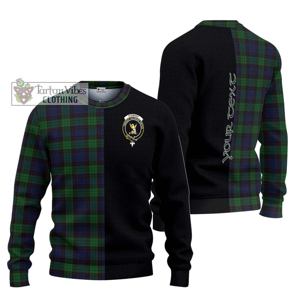 Stewart Old Tartan Knitted Sweater with Family Crest and Half Of Me Style Unisex - Tartanvibesclothing Shop