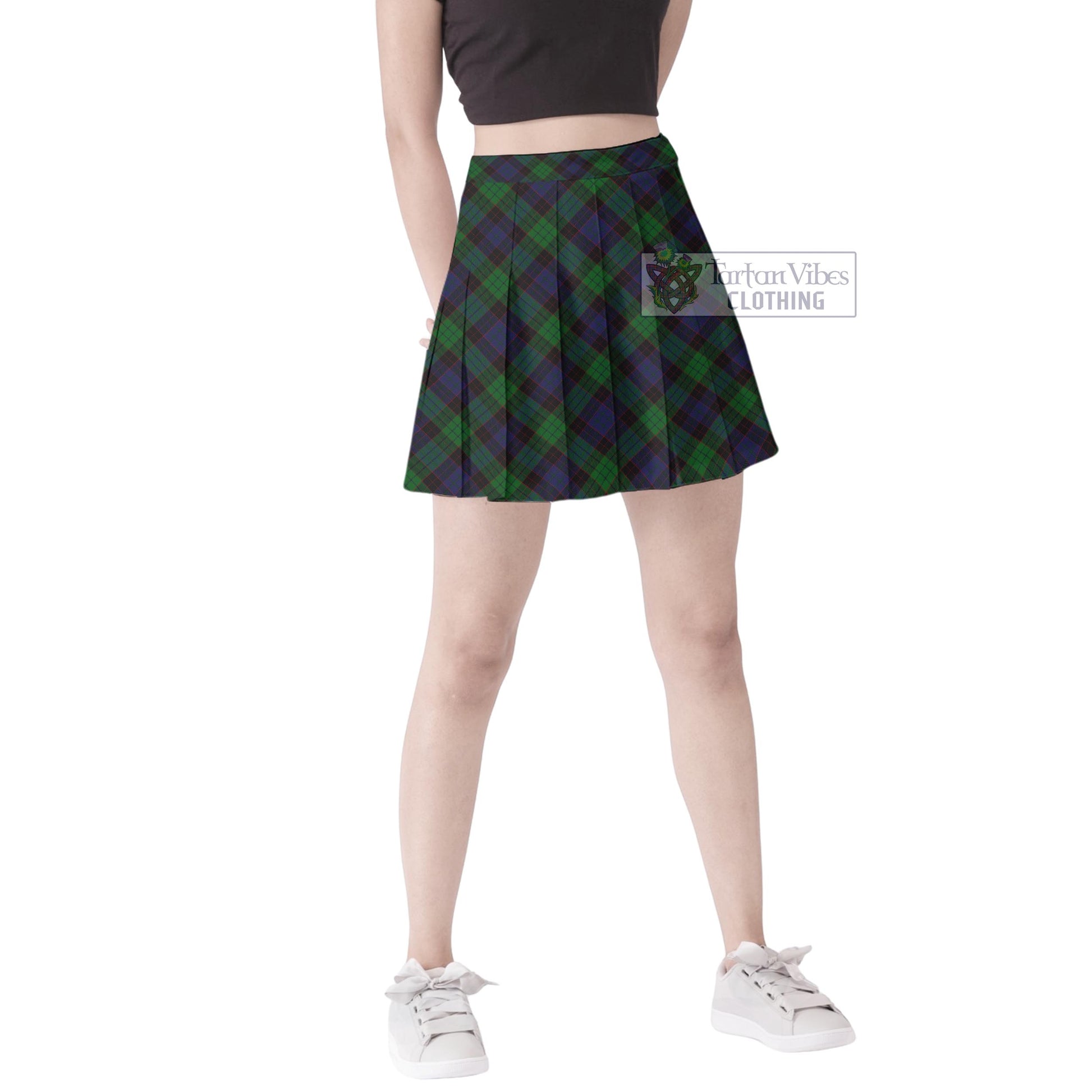 Tartan Vibes Clothing Stewart Old Tartan Women's Plated Mini Skirt