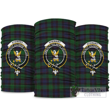 Stewart Old Tartan Neck Gaiters, Tartan Bandanas, Tartan Head Band with Family Crest