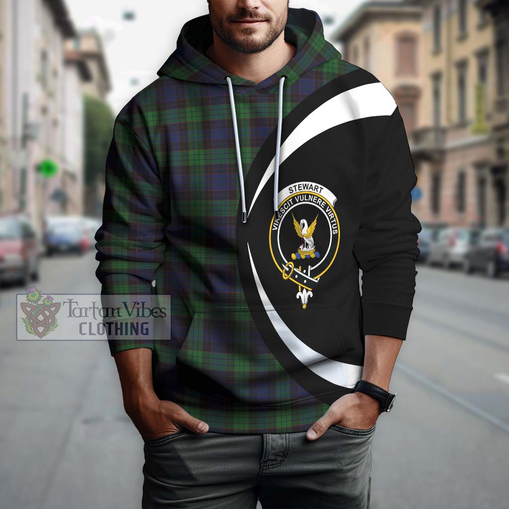 Stewart Old Tartan Hoodie with Family Crest Circle Style Zip Hoodie - Tartan Vibes Clothing