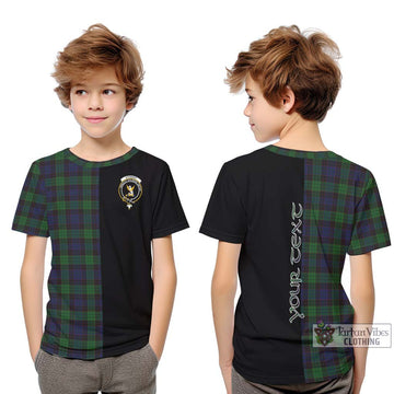 Stewart Old Tartan Kid T-Shirt with Family Crest and Half Of Me Style