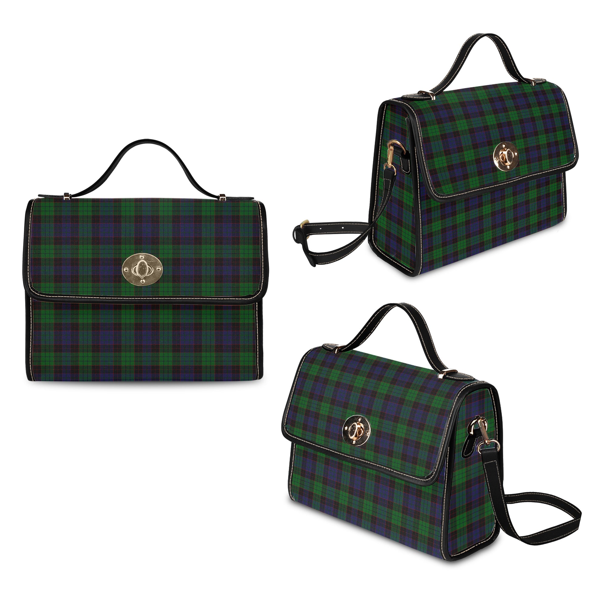 Stewart Old Tartan Leather Strap Waterproof Canvas Bag One Size 34cm * 42cm (13.4" x 16.5") - Tartanvibesclothing