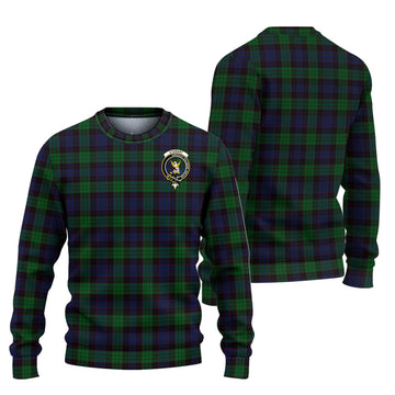 Stewart Old Tartan Ugly Sweater with Family Crest