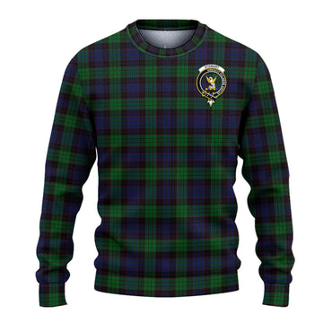 Stewart Old Tartan Ugly Sweater with Family Crest