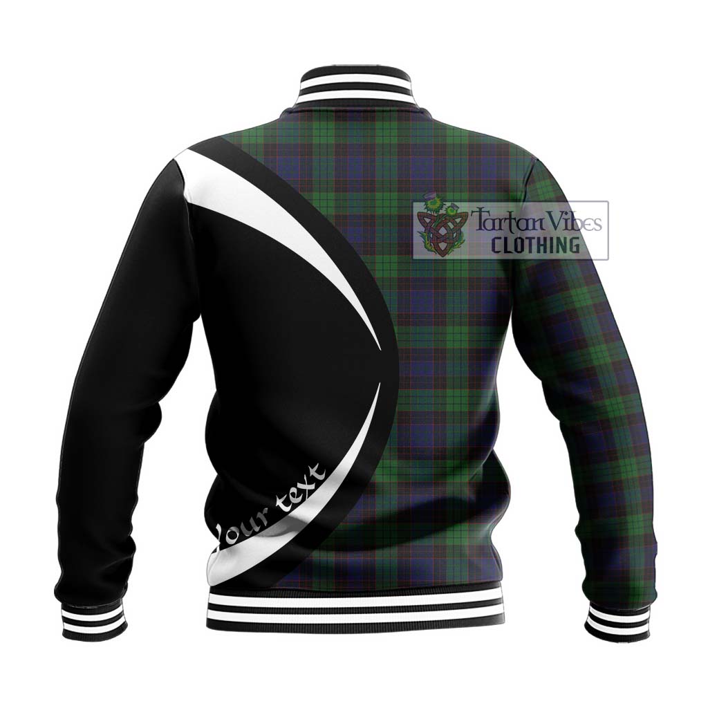 Stewart Old Tartan Baseball Jacket with Family Crest Circle Style - Tartan Vibes Clothing