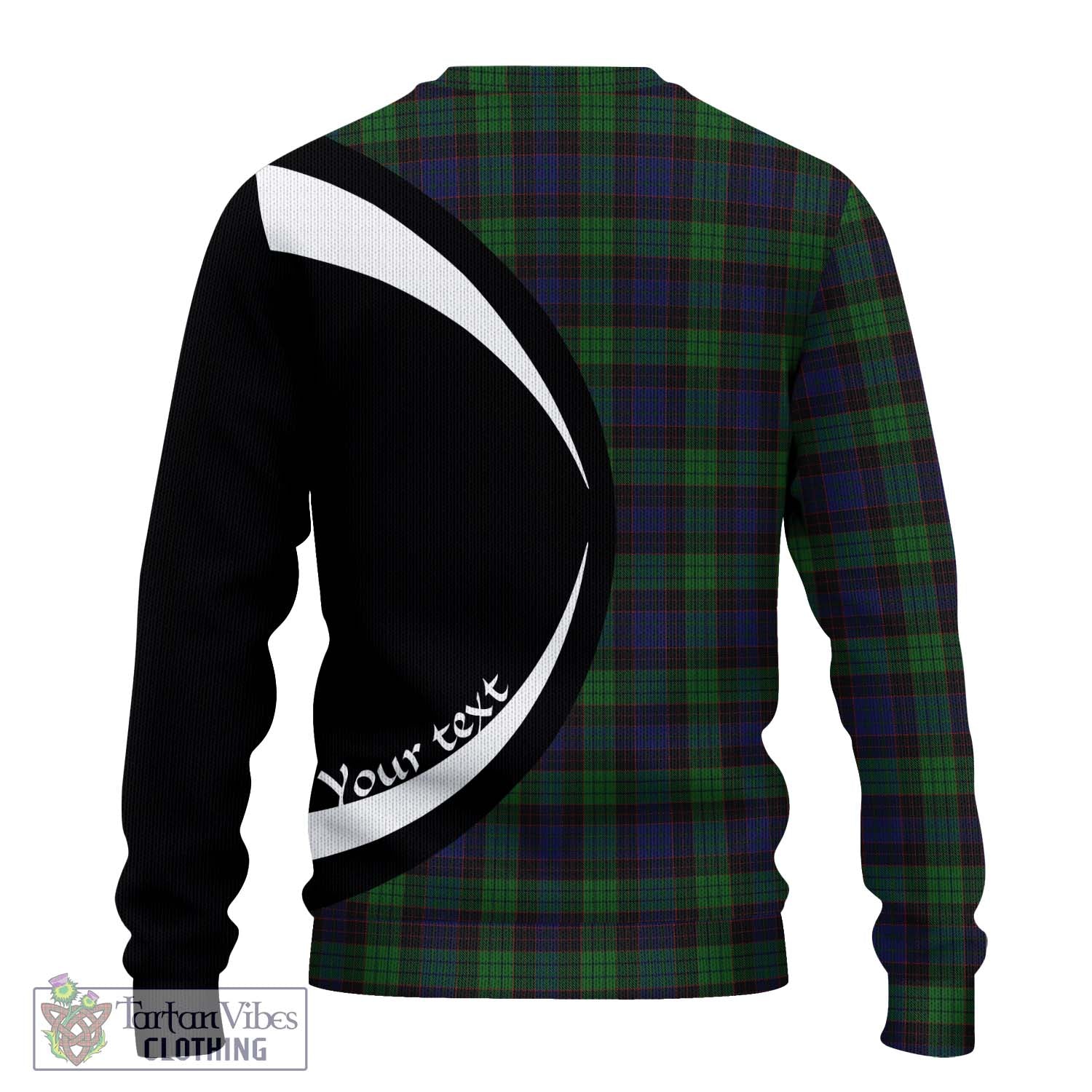 Stewart Old Tartan Knitted Sweater with Family Crest Circle Style - Tartan Vibes Clothing