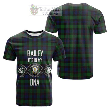 Stewart Old Tartan Cotton T-shirt with Family Crest DNA In Me Style