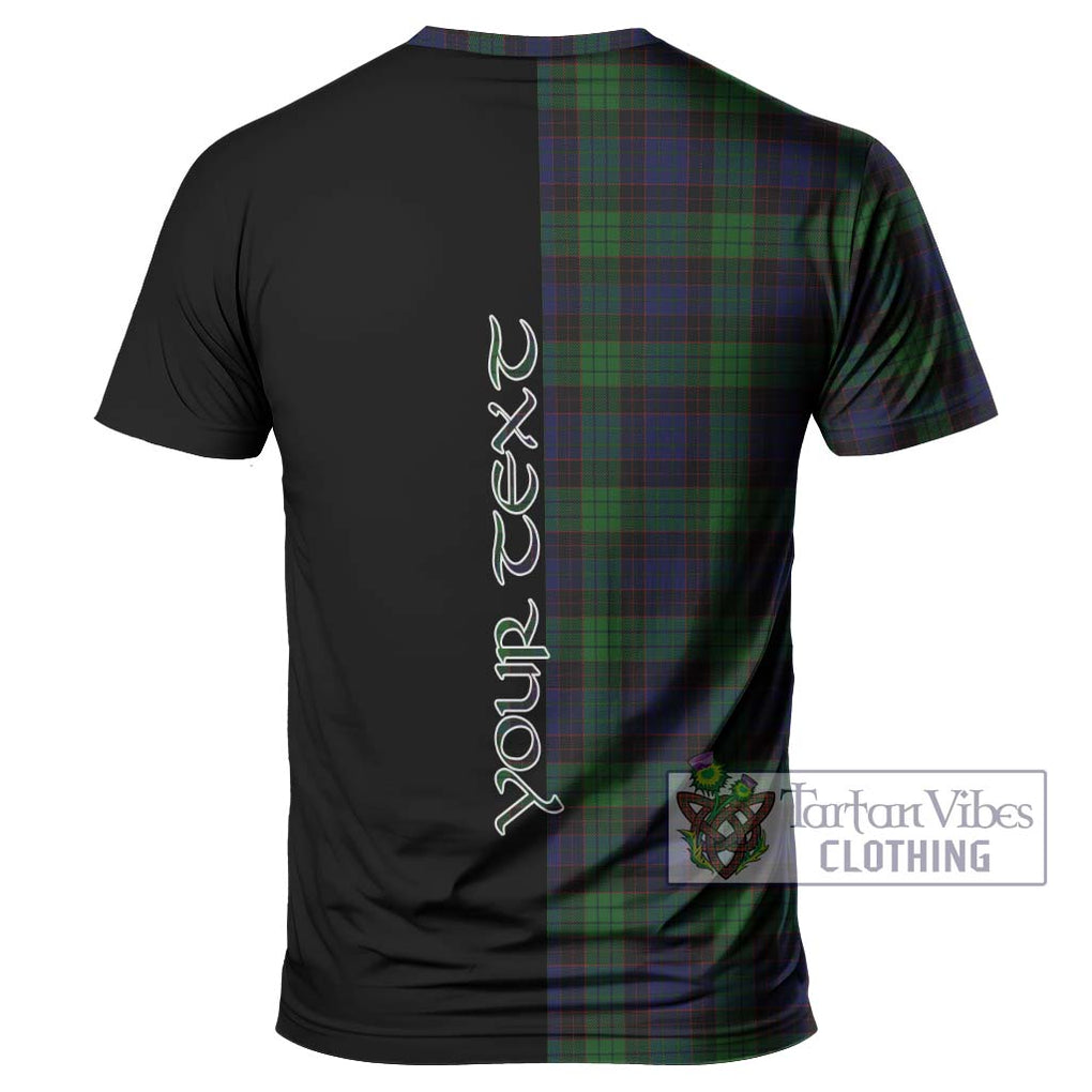 Stewart Old Tartan T-Shirt with Family Crest and Half Of Me Style - Tartanvibesclothing Shop