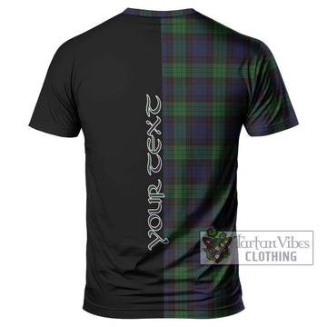 Stewart Old Tartan T-Shirt with Family Crest and Half Of Me Style