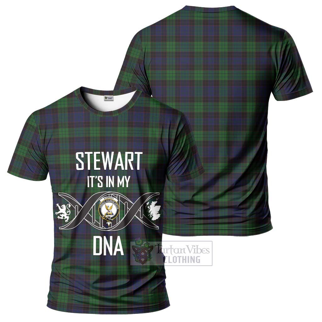 Stewart Old Tartan T-Shirt with Family Crest DNA In Me Style - Tartan Vibes Clothing