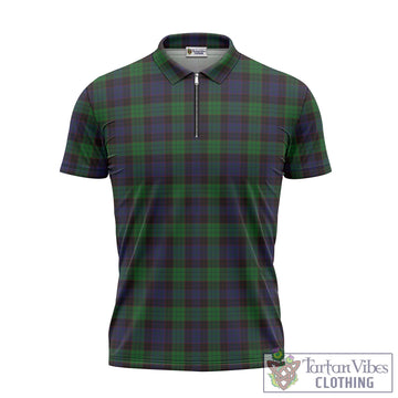 Stewart Old Tartan Zipper Polo Shirt