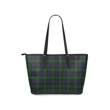 Stewart Old Tartan Leather Tote Bag