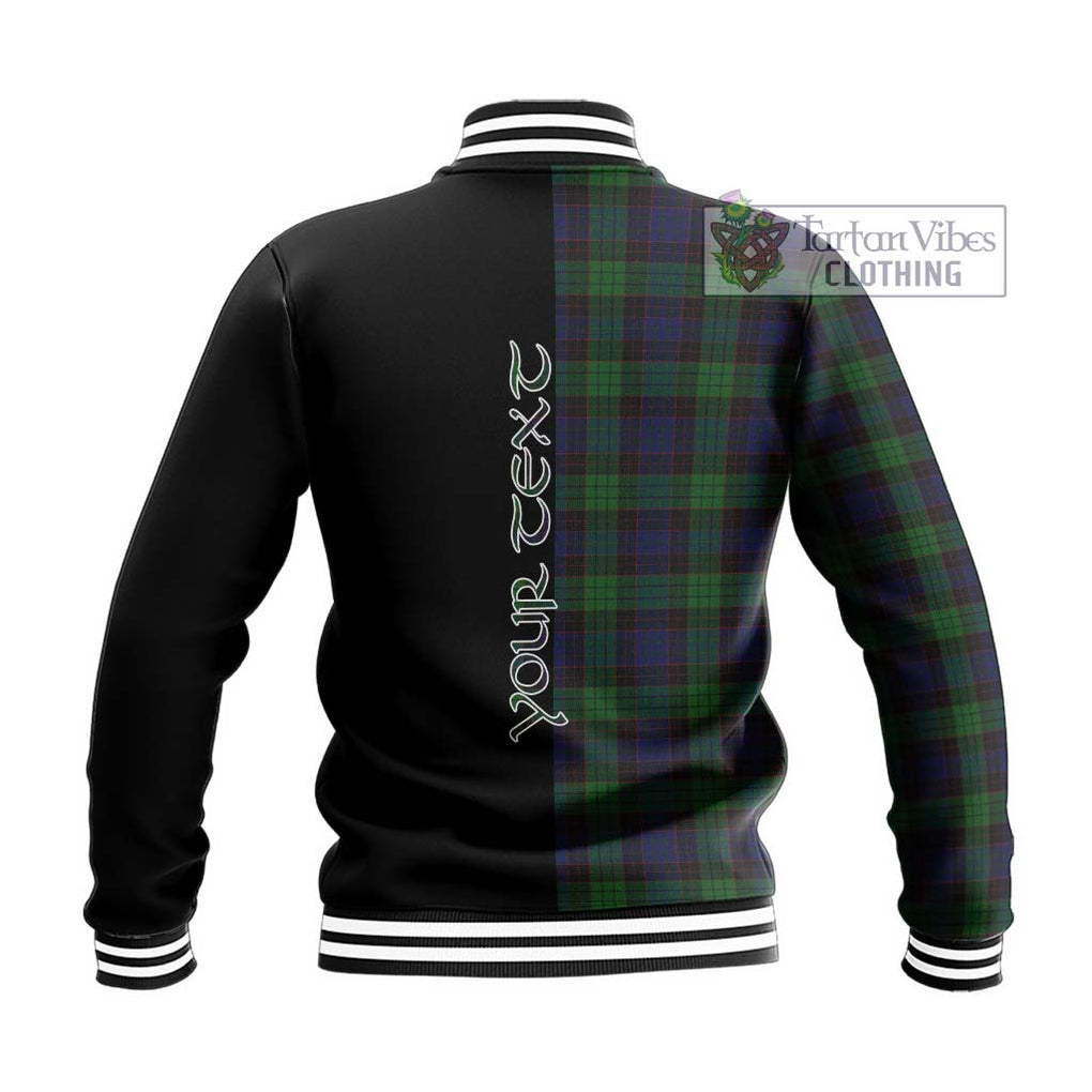 Stewart Old Tartan Baseball Jacket with Family Crest and Half Of Me Style - Tartanvibesclothing Shop