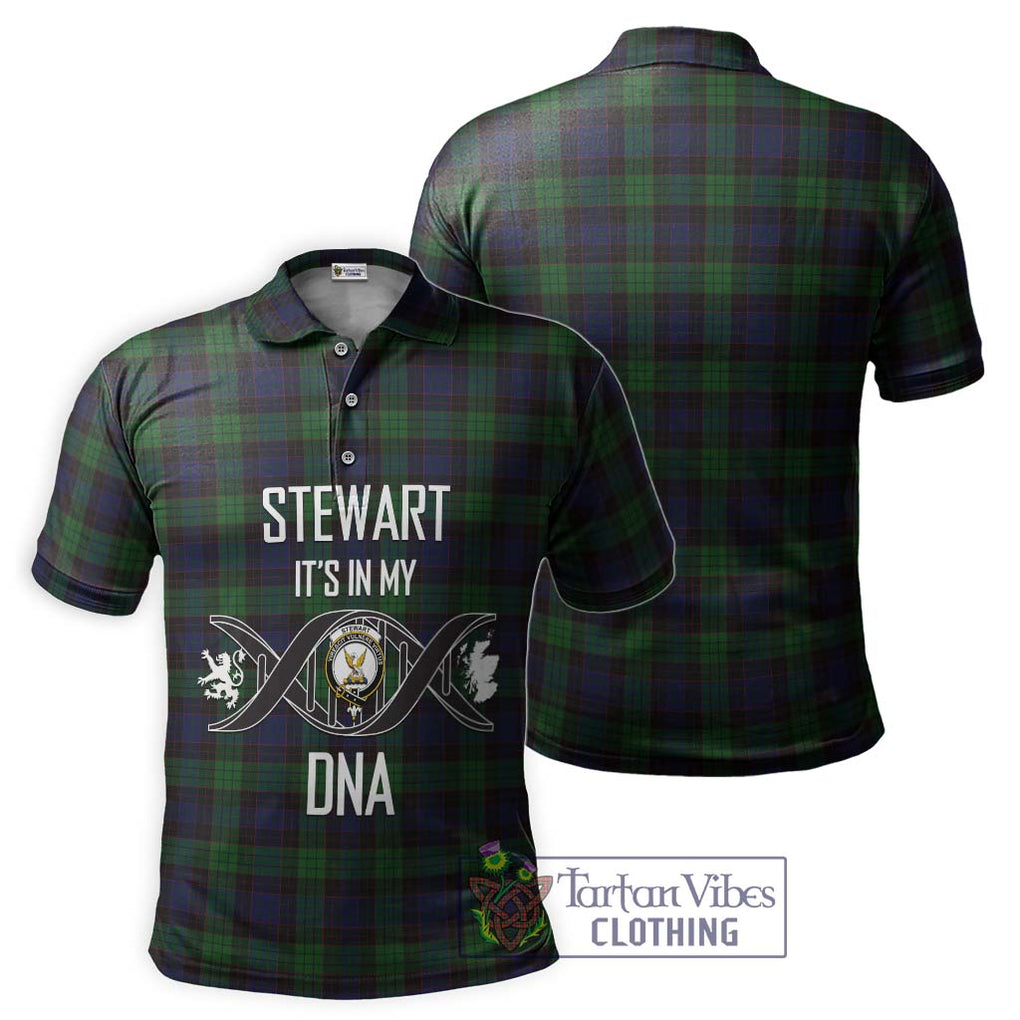 Stewart Old Tartan Polo Shirt with Family Crest DNA In Me Style - Tartanvibesclothing Shop