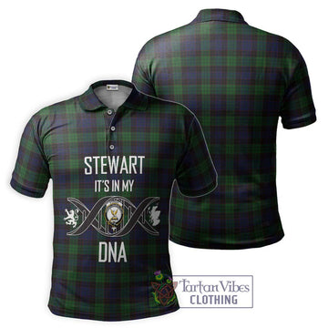 Stewart Old Tartan Polo Shirt with Family Crest DNA In Me Style