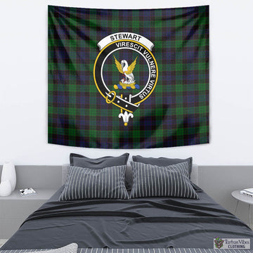 Stewart Old Tartan Tapestry Wall Hanging and Home Decor for Room with Family Crest