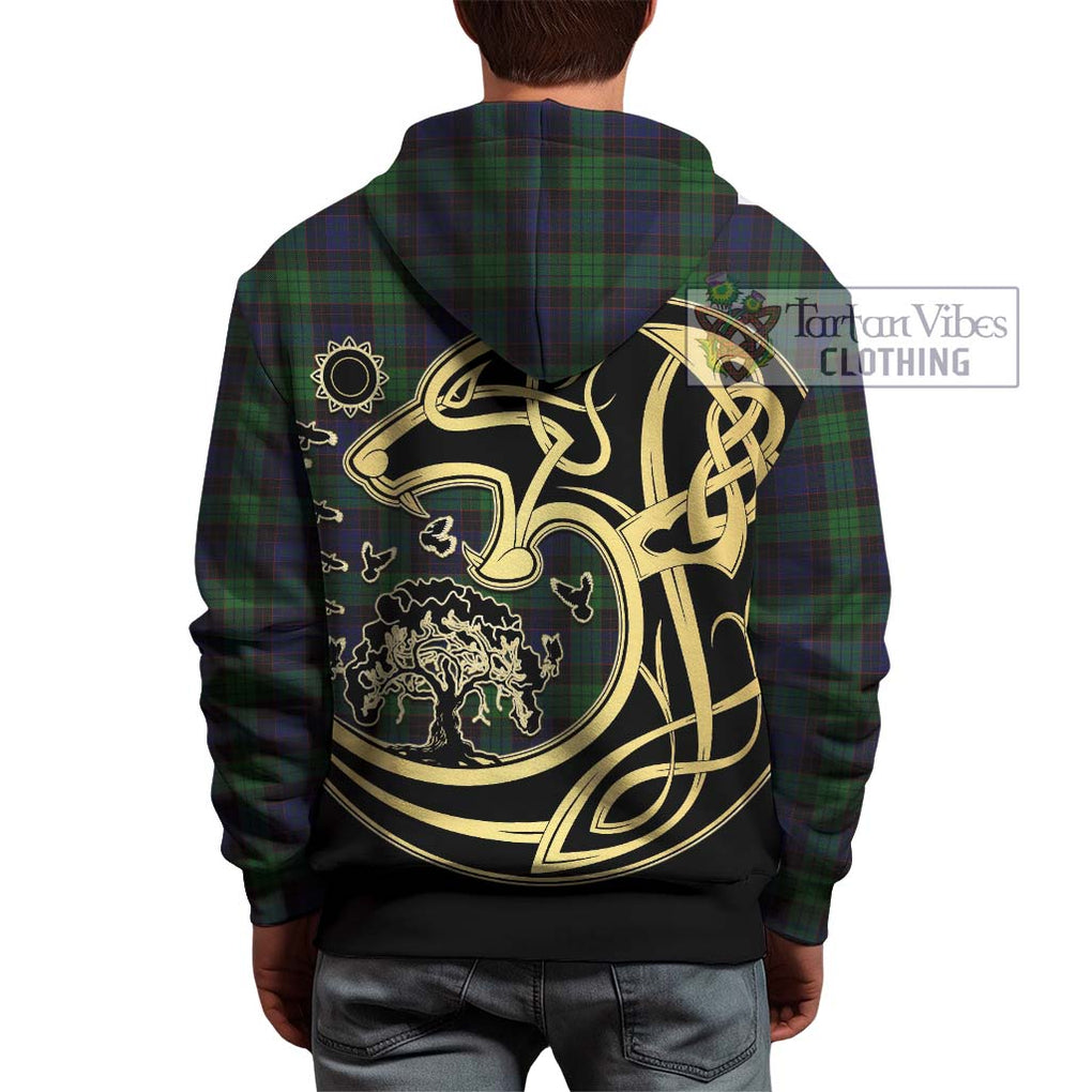 Stewart Old Tartan Hoodie with Family Crest Celtic Wolf Style - Tartan Vibes Clothing