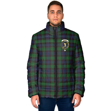 Stewart Old Tartan Padded Jacket with Family Crest